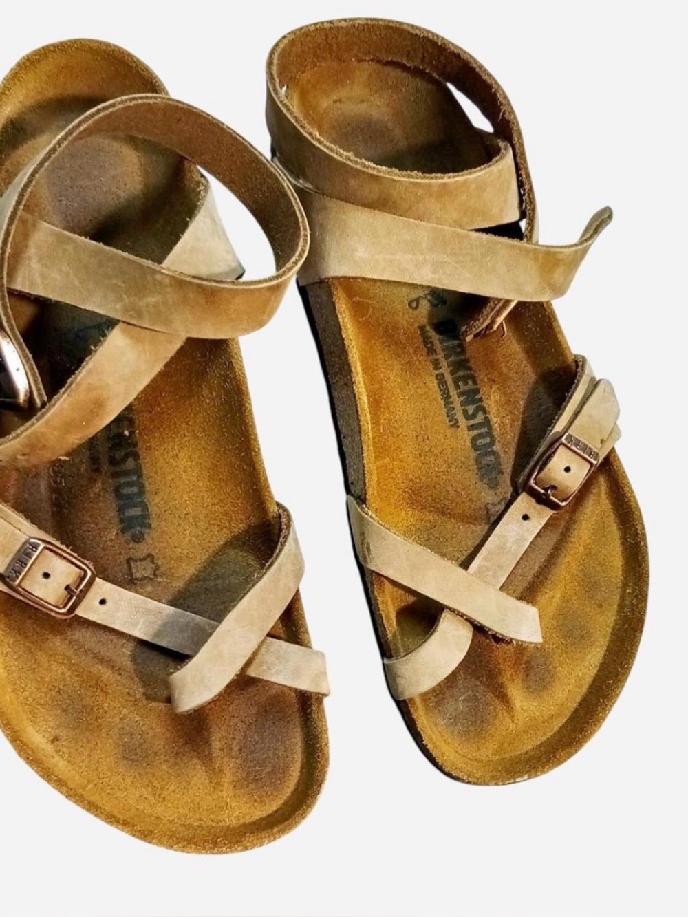 Birkenstock 39 100% Leathwr Tabacco Color